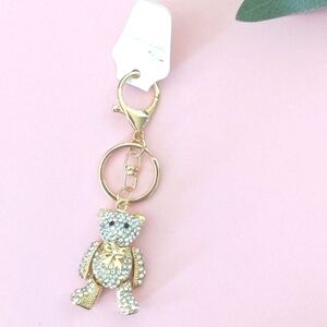 CRYSTAL Teddy Bear Keychain  | Brand New